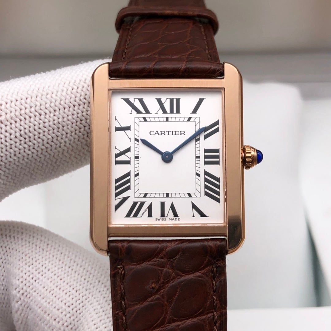 CARTIER TANK LOUIS QUARTZ ROSE GOLD CASE