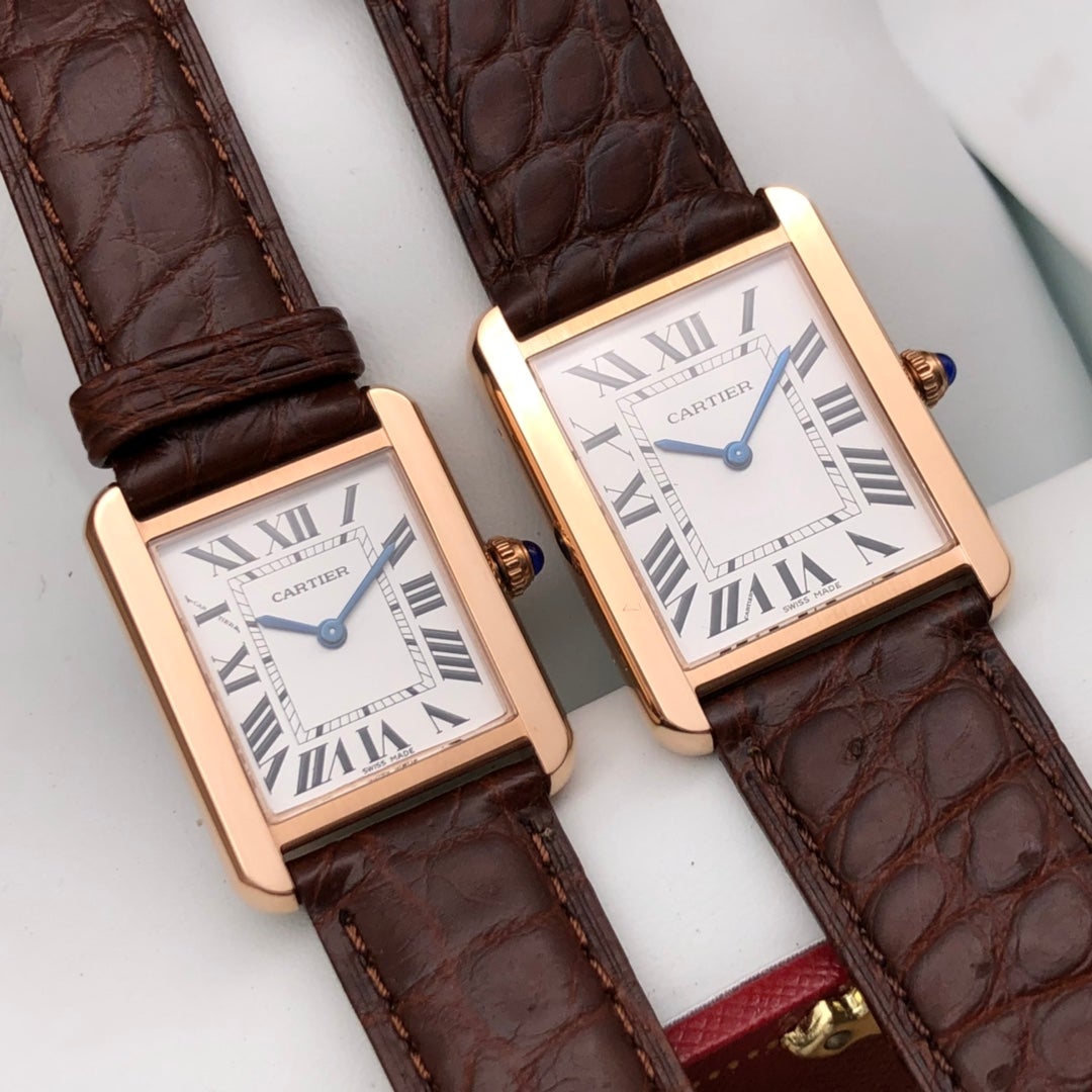 CARTIER TANK LOUIS QUARTZ ROSE GOLD CASE
