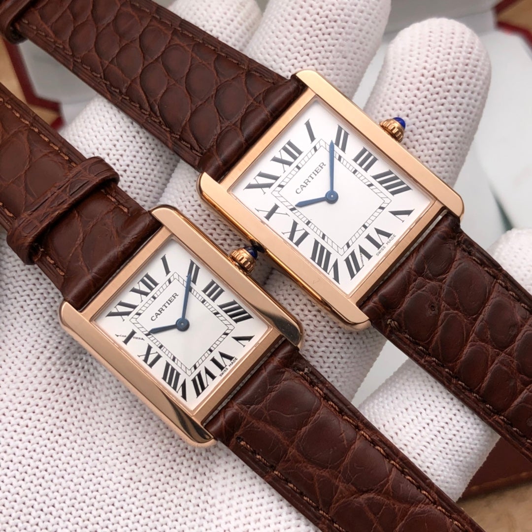 CARTIER TANK LOUIS QUARTZ ROSE GOLD CASE