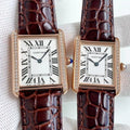 CARTIER TANK SOLO QUARTZ DIAMOND BEZEL CROCODILE SKIN