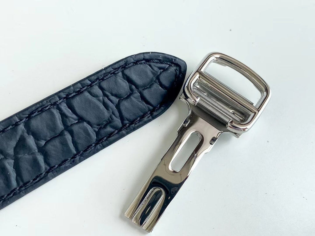 CARTIER TANK SOLO QUARTZ DIAMOND BEZEL CROCODILE SKIN
