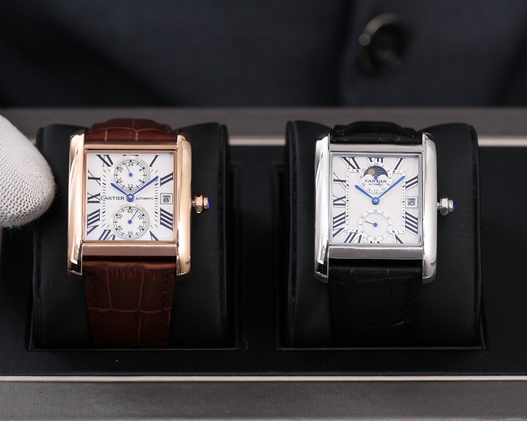 CARTIER TANK MC SECOND TIME MOONPHASE