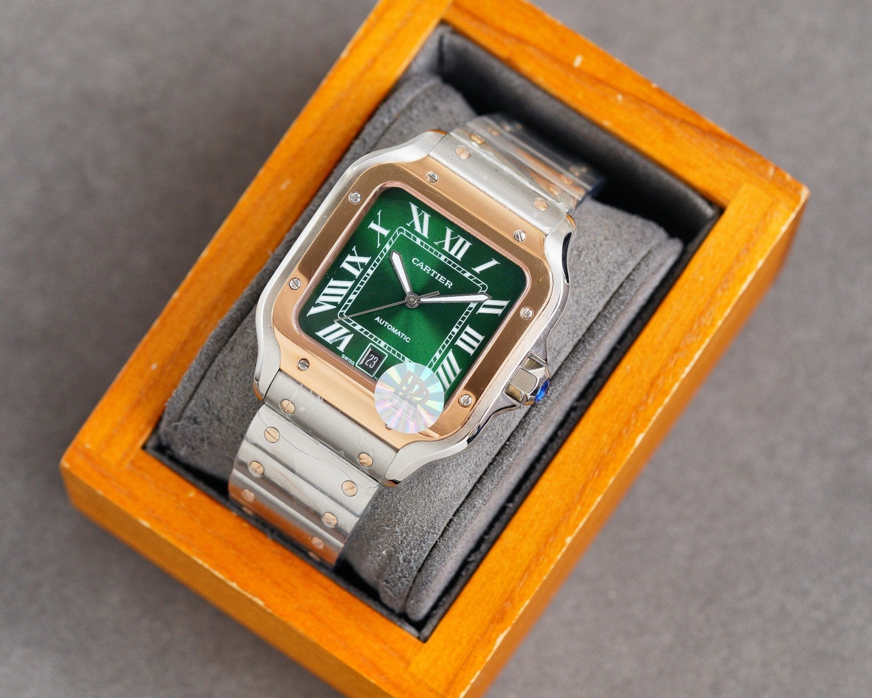CARTIER SANTOS 40MM TWO-TONE GREEN DIAL LIMITED EDITION