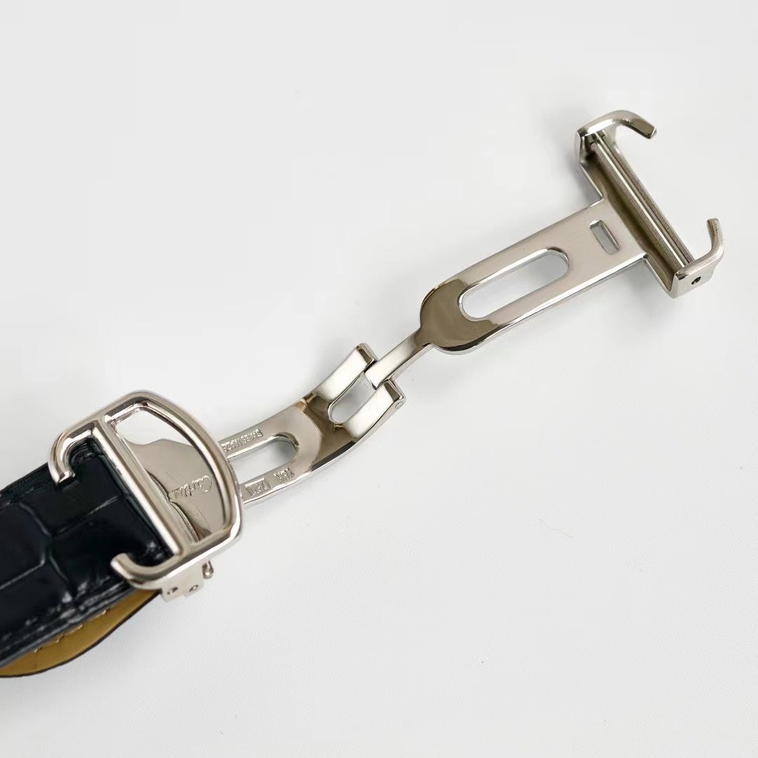 CARTIER TANK MC LADIES SECOND TIME STEEL CASE DIAMOND BEZEL