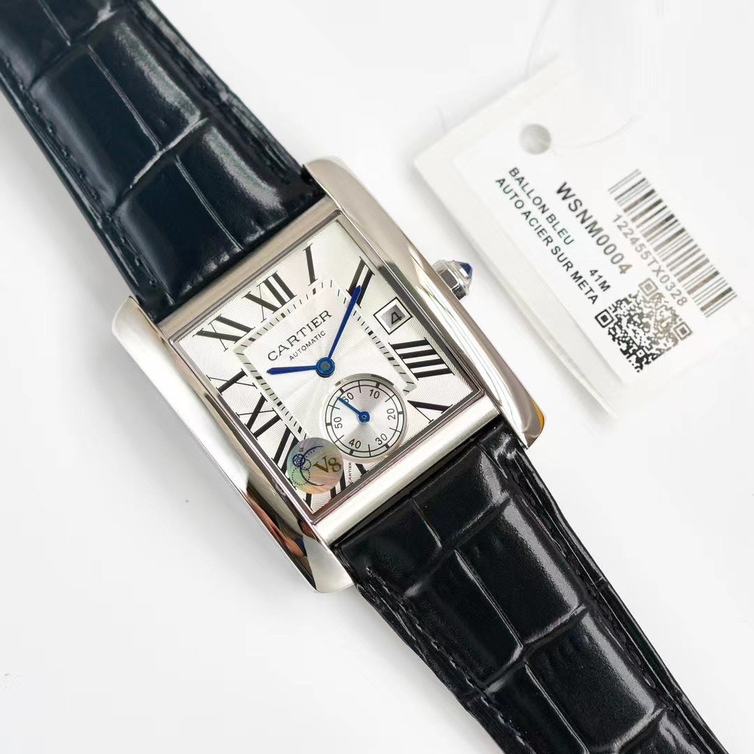 CARTIER TANK MC LADIES SECOND TIME WHITE DIAL
