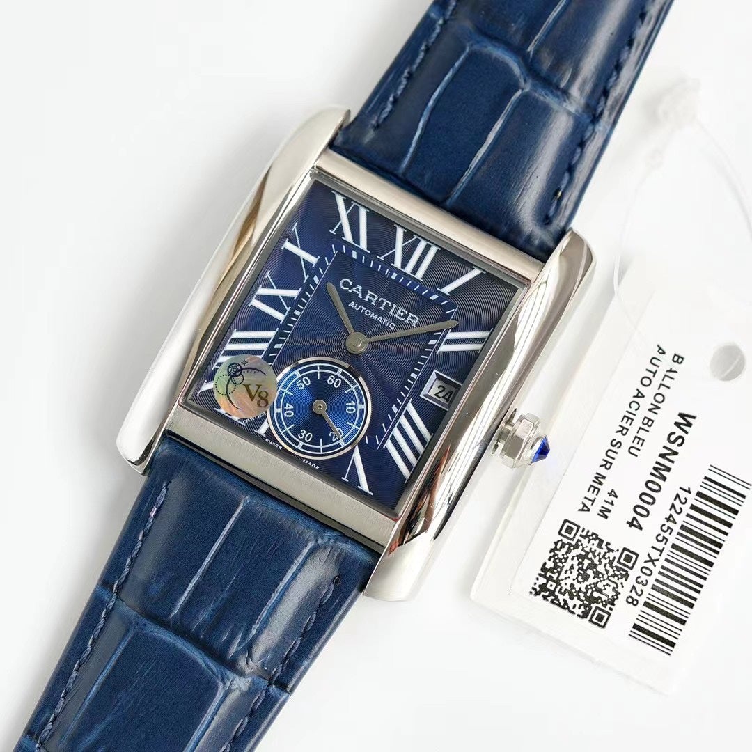 CARTIER TANK MC LADIES SECOND TIME STEEL CASE