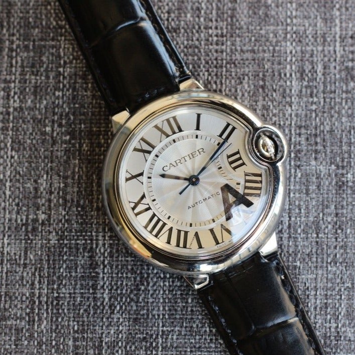 CARTIER BALLON BLEU LADIES AUTOMATIC LEATHER STRAP