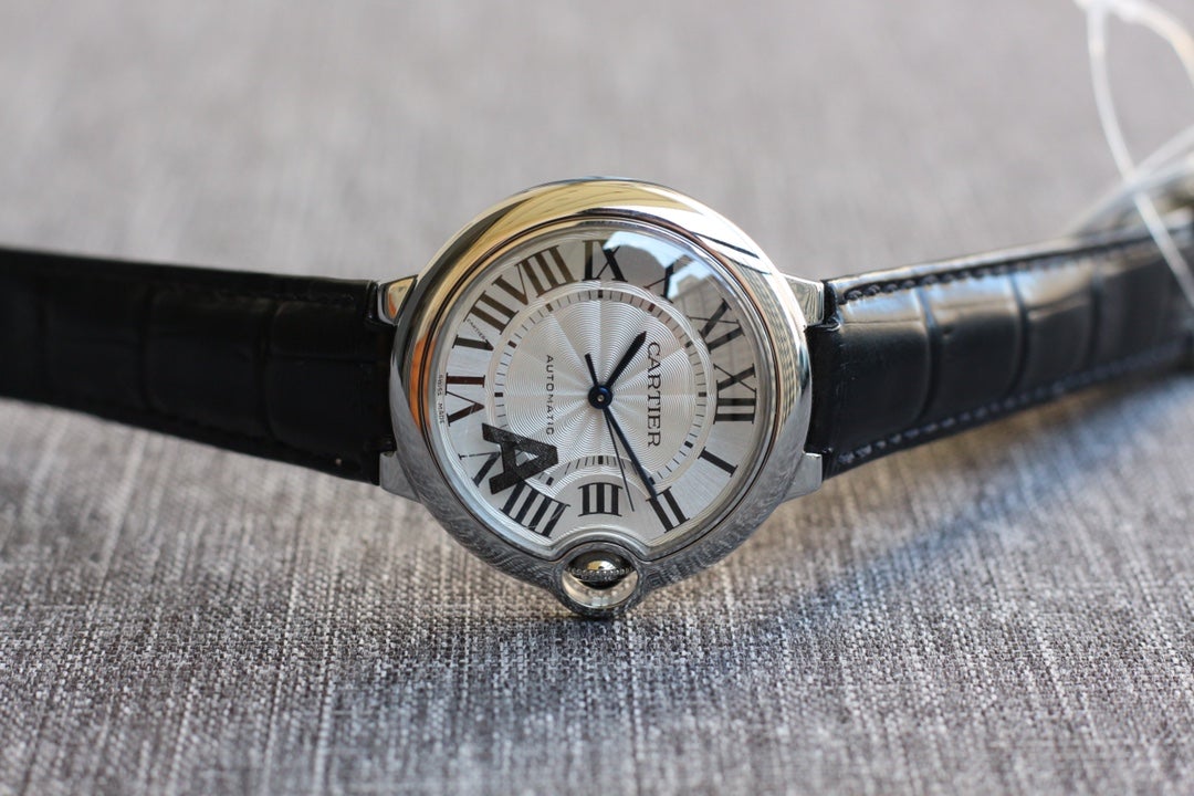 CARTIER BALLON BLEU LADIES AUTOMATIC LEATHER STRAP