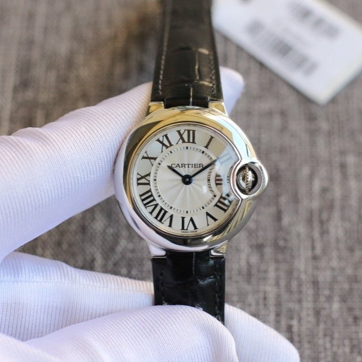 CARTIER BALLON BLEU 28MM QUARTZ BLACK LEATHER
