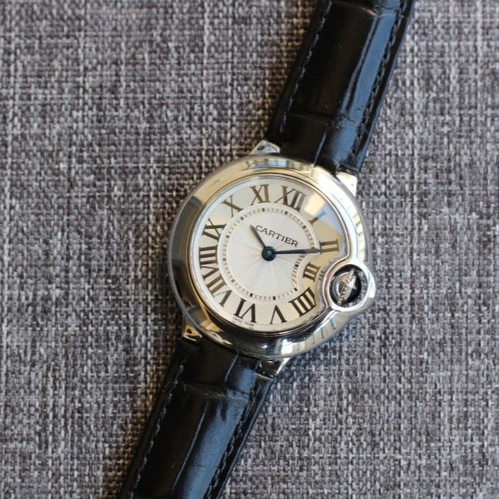 CARTIER BALLON BLEU 28MM QUARTZ BLACK LEATHER
