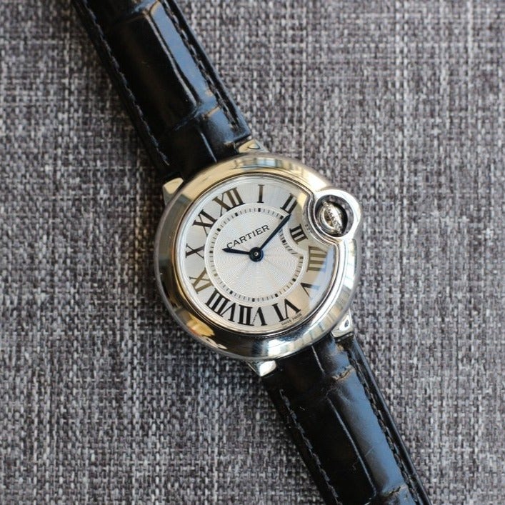CARTIER BALLON BLEU 28MM QUARTZ BLACK LEATHER