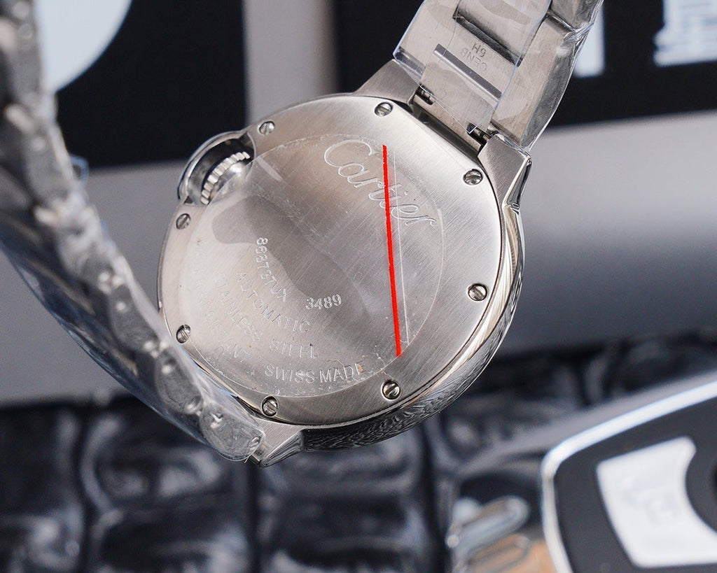 CARTIER BALLON BLEU 33MM STEEL CASE DIAMOND NUMERALS