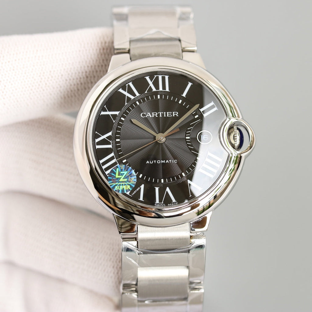 CARTIER BALLON BLEU 42MM STEEL CASE BLACK DIAL