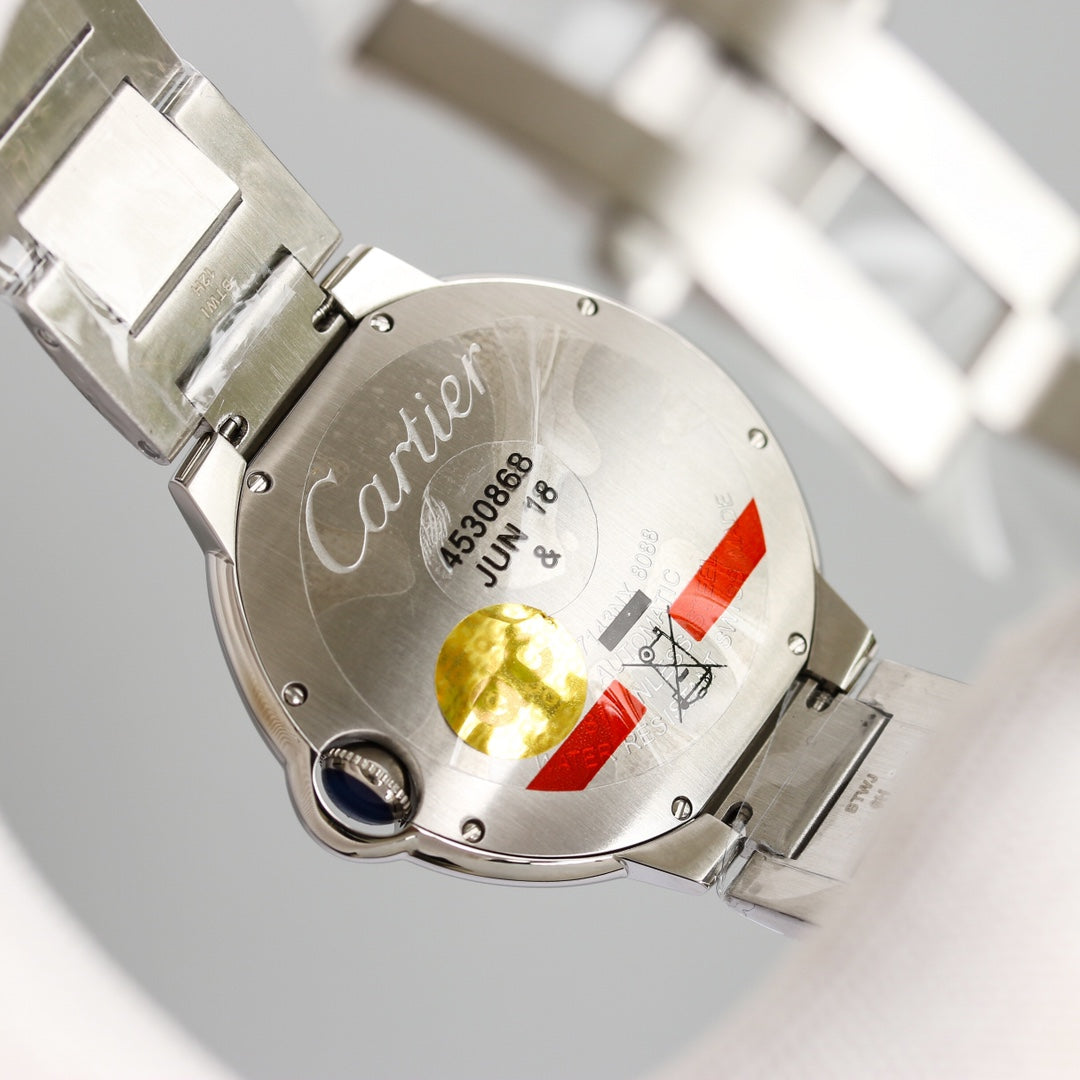 CARTIER BALLON BLEU 42MM STEEL CASE BLACK DIAL