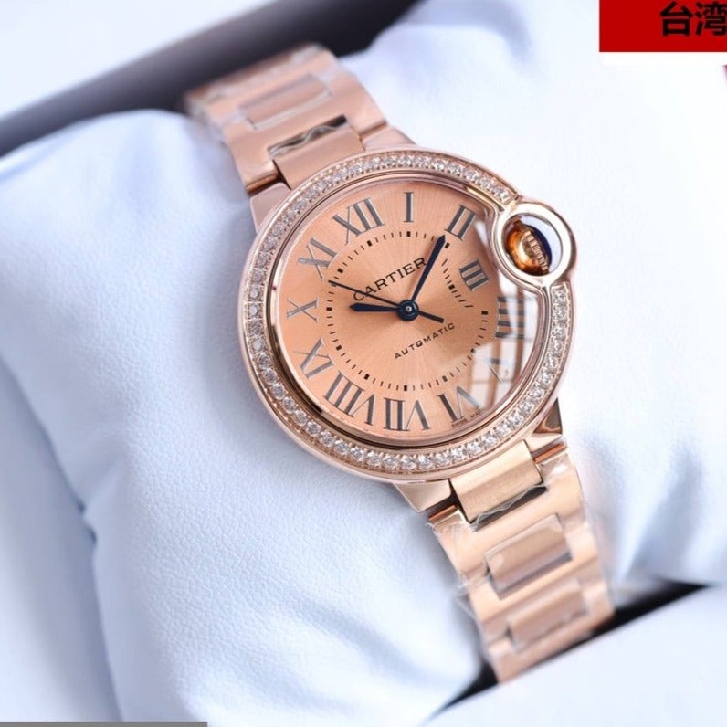 CARTIER BALLON BLEU 33MM ROSE GOLD DIAL