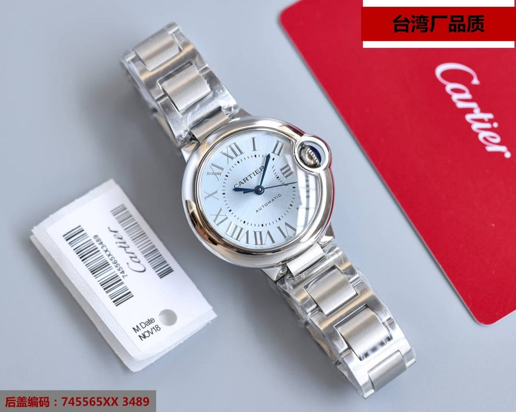 CARTIER BALLON BLEU 33MM STEEL ICE BLUE DIAL