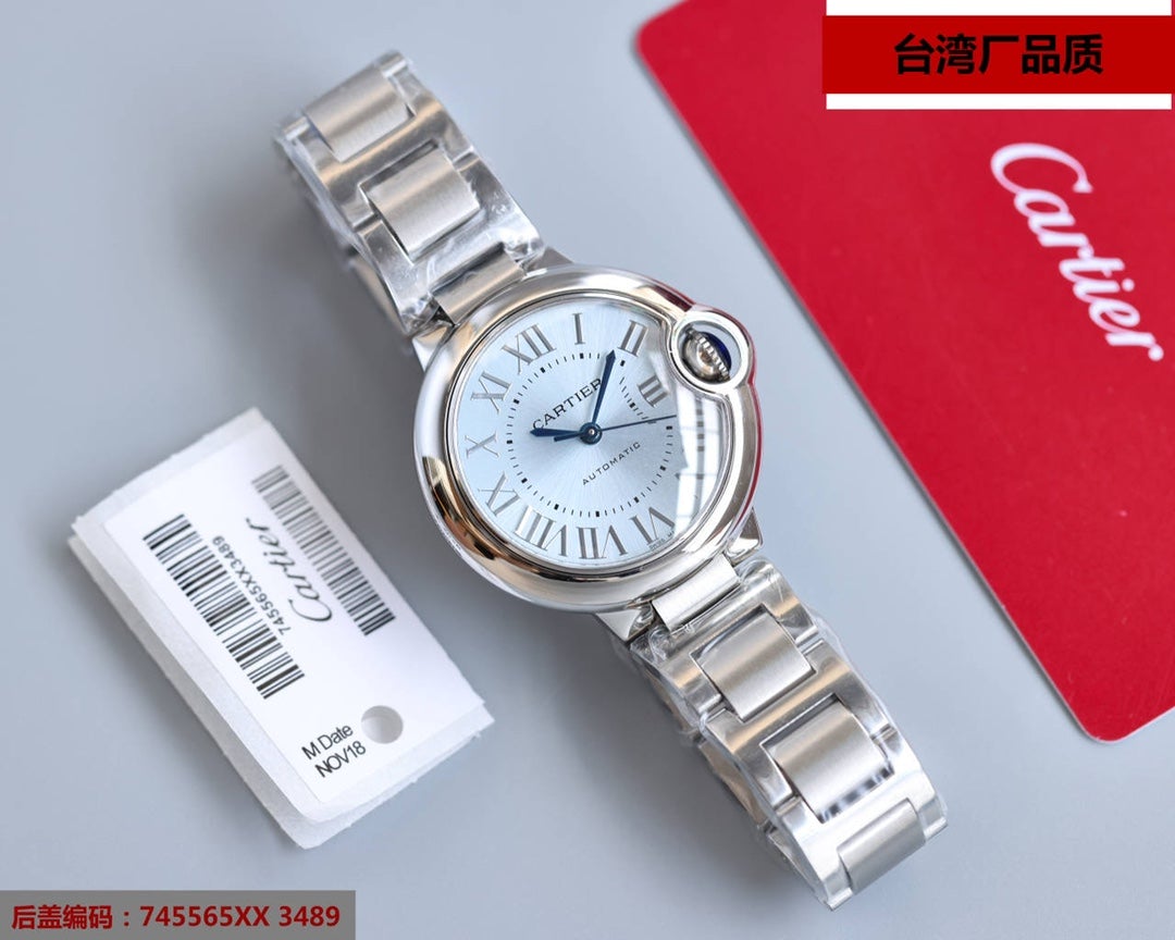 CARTIER BALLON BLEU 33MM STEEL ICE BLUE DIAL