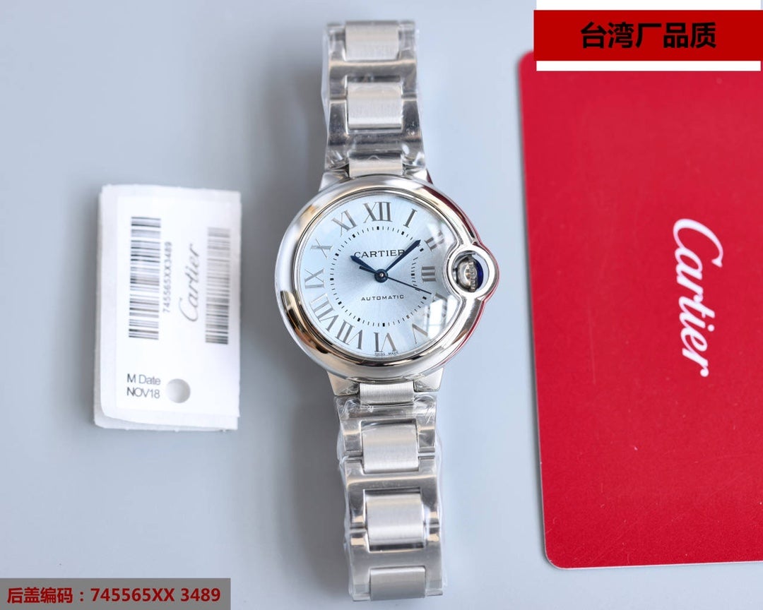 CARTIER BALLON BLEU 33MM STEEL ICE BLUE DIAL