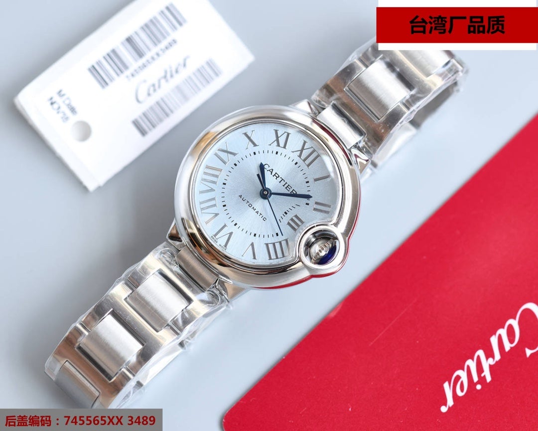 CARTIER BALLON BLEU 33MM STEEL ICE BLUE DIAL