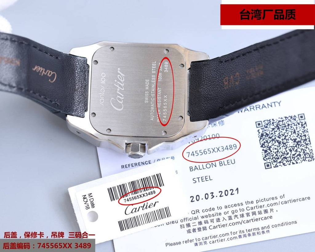 CARTIER SANTOS 100XL 42MM DIAMOND STEEL CASE