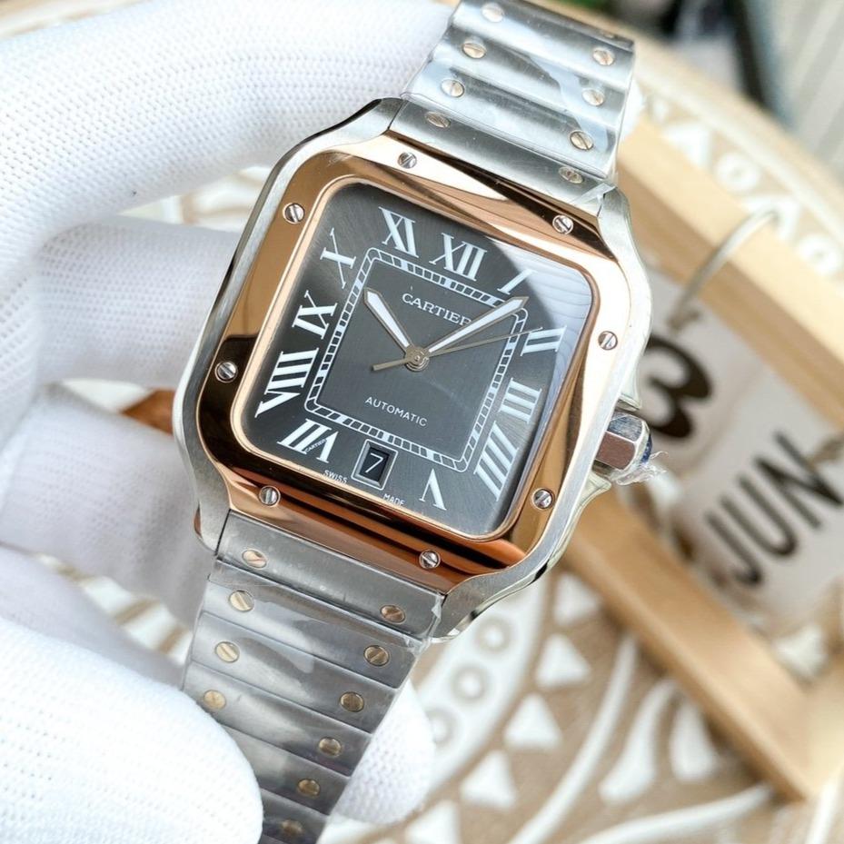 CARTIER SANTOS DE CARTIE STEEL GREY DIAL