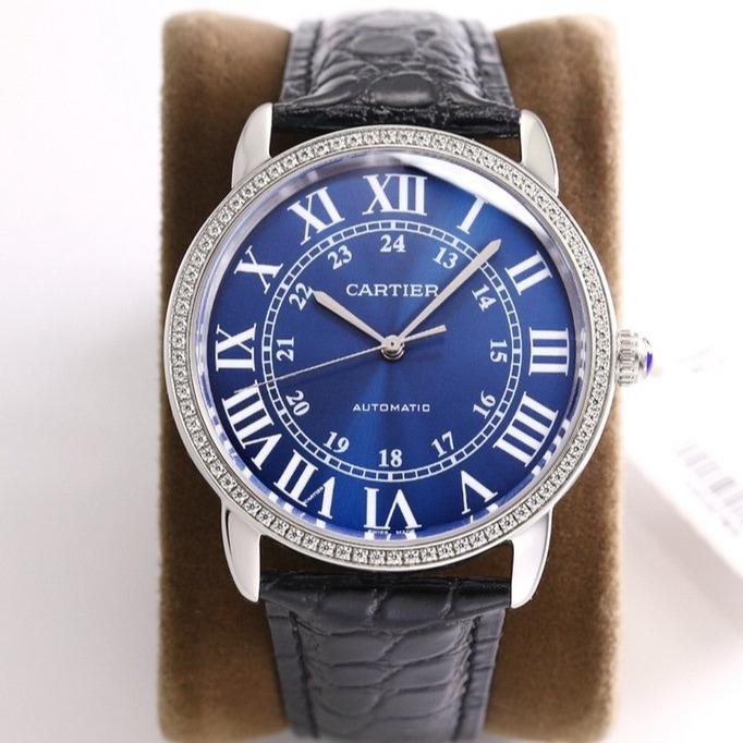 CARTIER RONDE SOLO DE CARTIE WHITE DIAL DIAMOND BEZEL