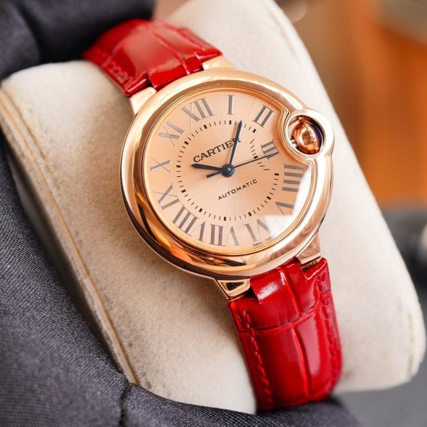CARTIER BALLON BLEU 33MM AUTOMATIC ROSE GOLD DIAL