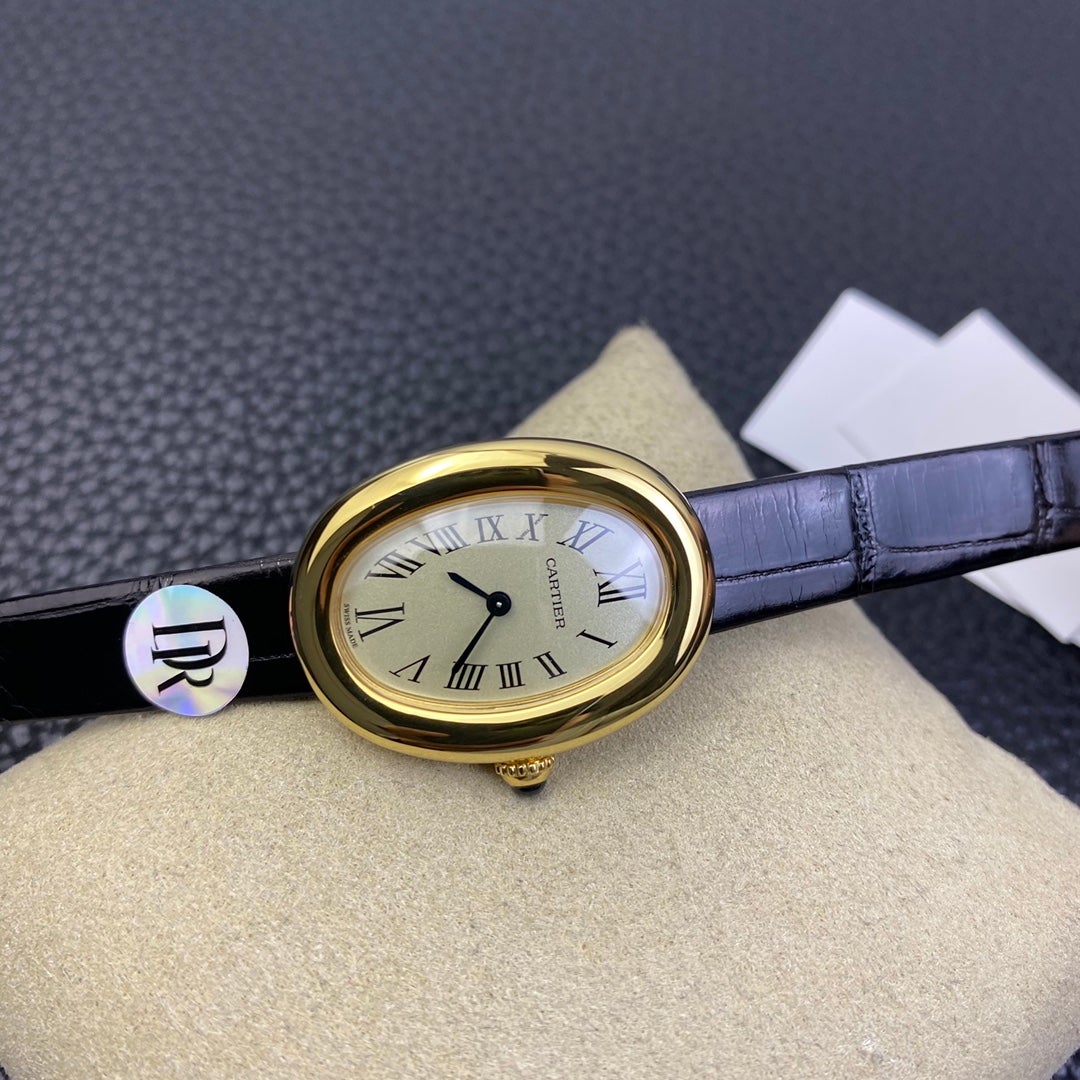 CARTIER BAIGNOIRE 31MM GOLD CASE WHITE DIAL