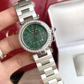 CARTIER CARTIE PASHA 35MM QUARTZ STEEL CASE DIAMOND BEZEL BLUE DIAL