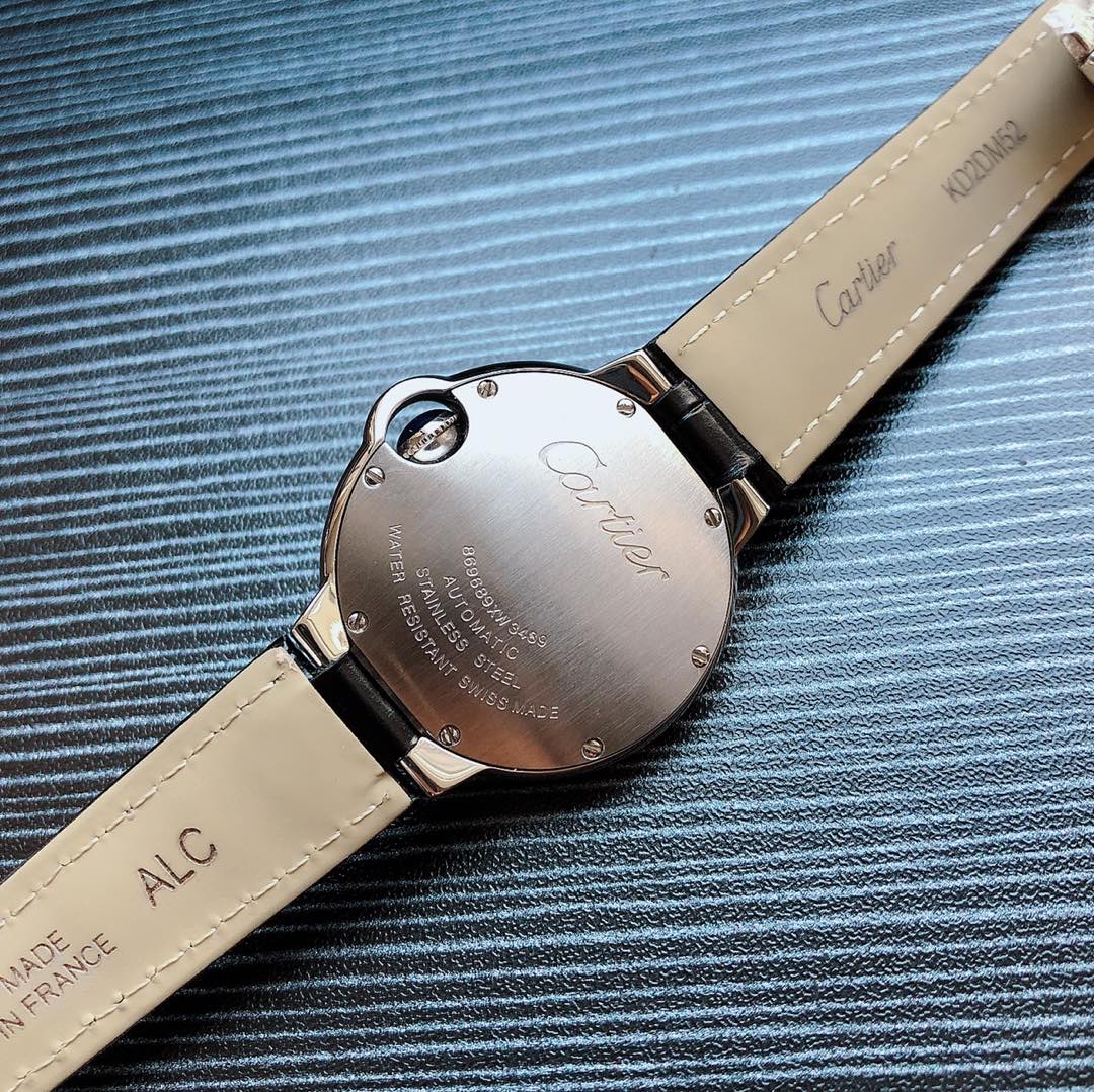 CARTIER BALLON BLEU 33MM STEEL AUTOMATIC CASE ARABIC NUMERALS