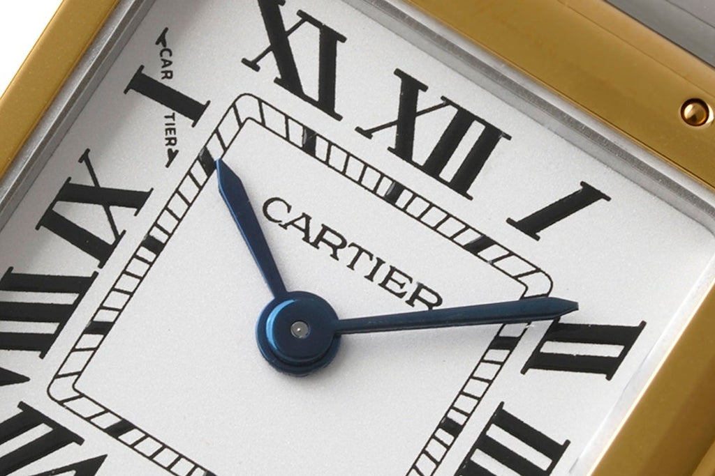 CARTIER PANTHERE DE CARTIE 22MM QUARTZ GOLD STEEL WHITE DIAL