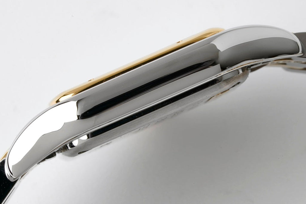 CARTIER PANTHERE DE CARTIE 22MM QUARTZ GOLD STEEL WHITE DIAL