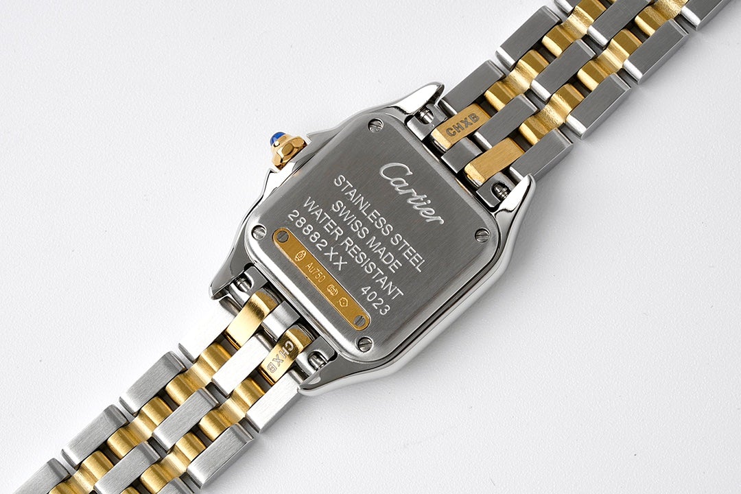 CARTIER PANTHERE DE CARTIE 22MM QUARTZ GOLD STEEL WHITE DIAL