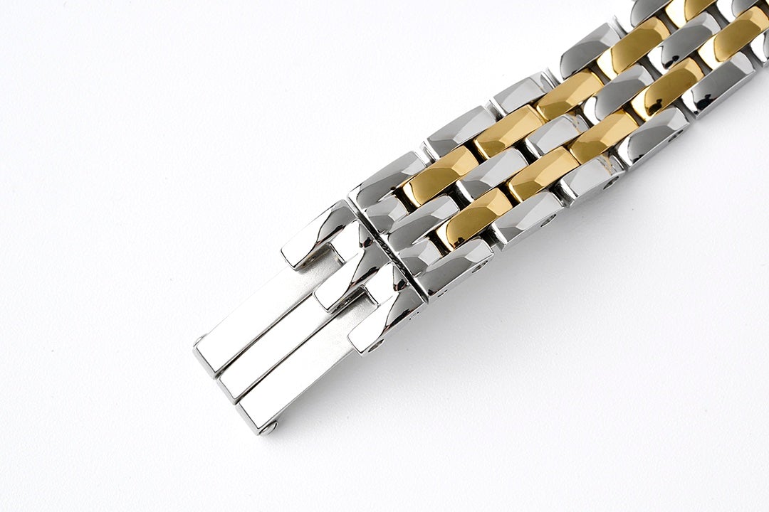 CARTIER PANTHERE DE CARTIE 22MM QUARTZ GOLD STEEL WHITE DIAL
