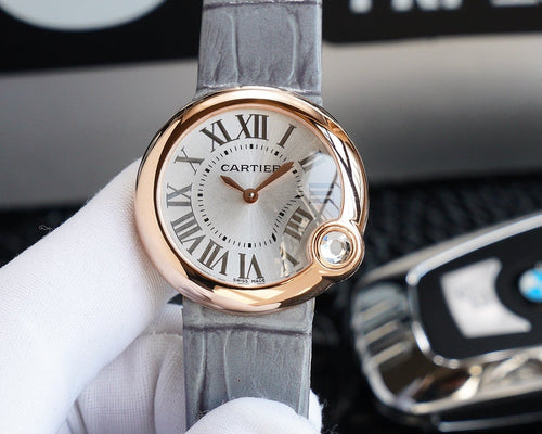 CARTIER BALLON BLANC 33MM AUTOMATIC ROSE GOLD ARABIC NUMERALS