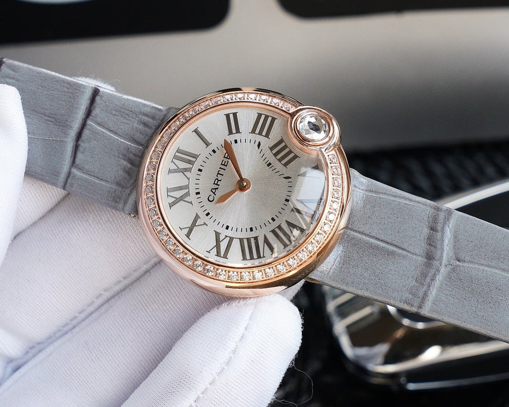 CARTIER BALLON BLANC 33MM AUTOMATIC ROSE GOLD ARABIC NUMERALS