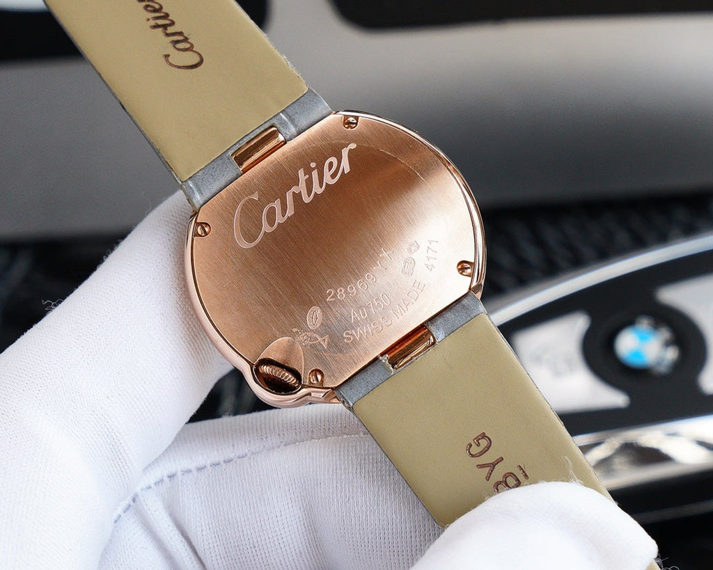 CARTIER BALLON BLANC 33MM AUTOMATIC ROSE GOLD ARABIC NUMERALS