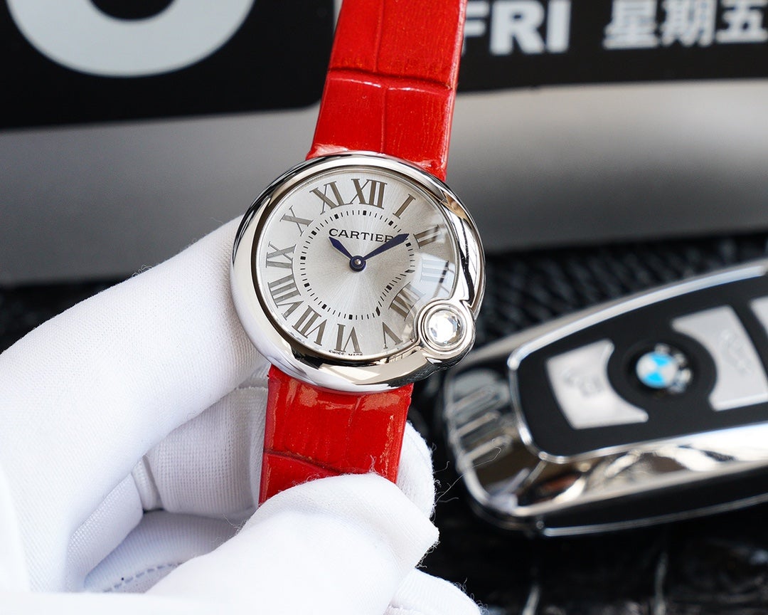 CARTIER BALLON BLANC 33MM AUTOMATIC STEEL CASE ARABIC NUMERALS