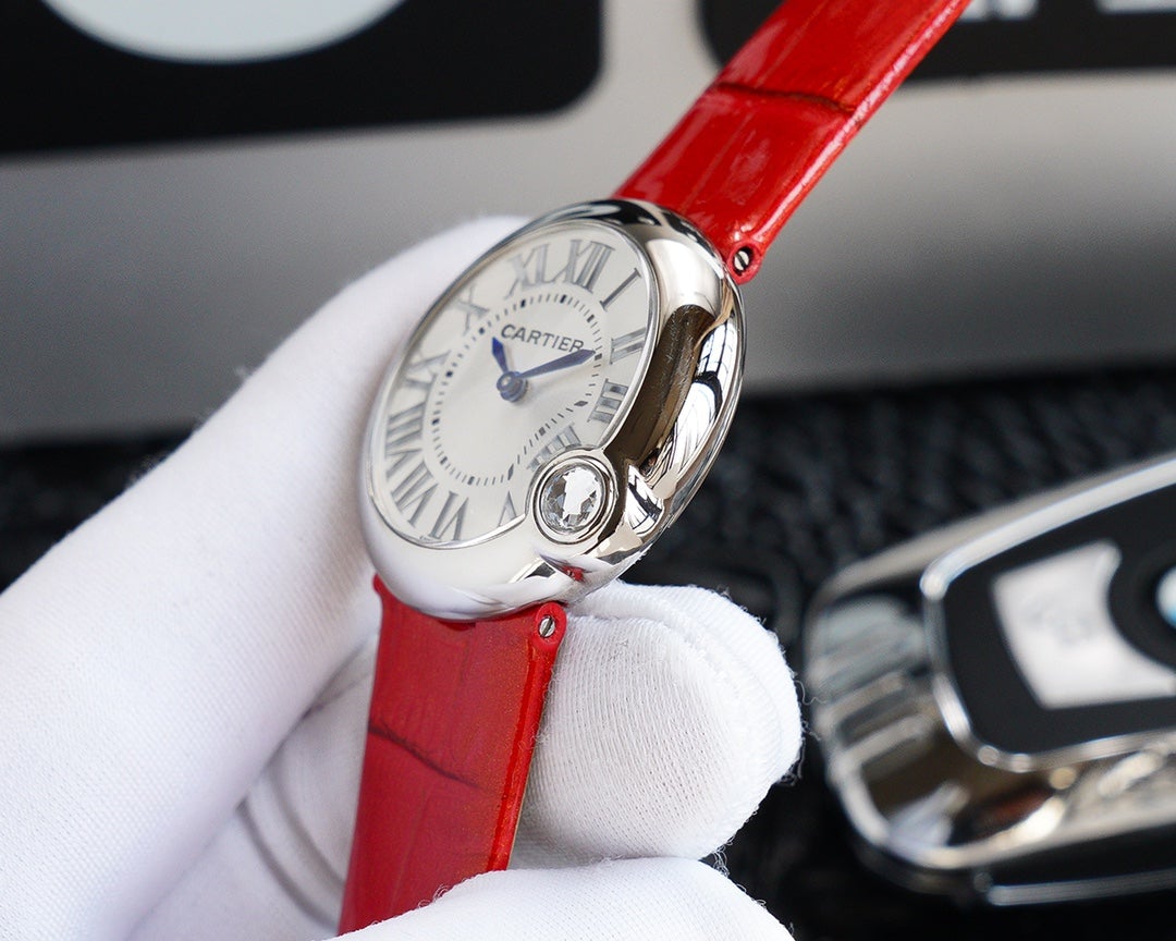 CARTIER BALLON BLANC 33MM AUTOMATIC STEEL CASE ARABIC NUMERALS