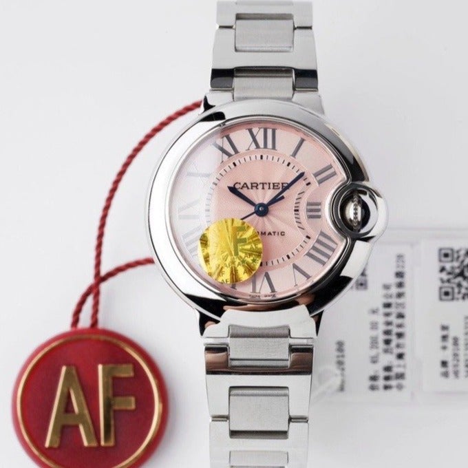 CARTIER BALLON BLEU 33MM AUTOMATIC PINK DIAL 2021