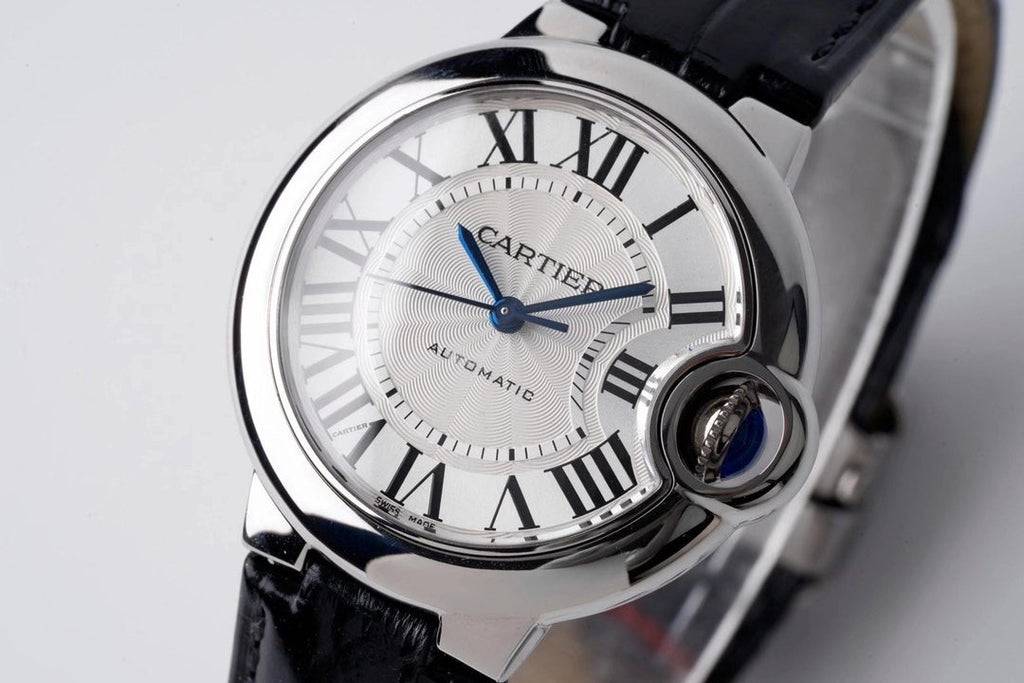 CARTIER BALLON BLEU 33MM AUTOMATIC WHITE DIAL LEATHER 2021