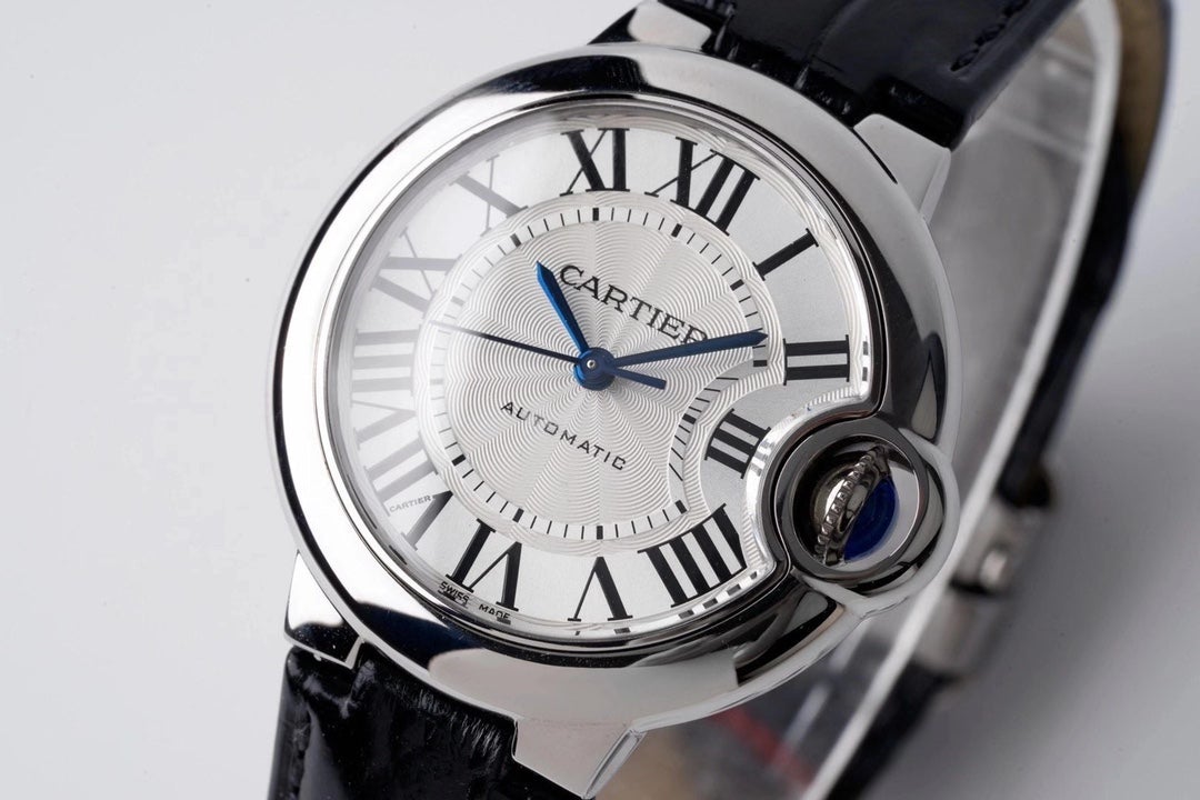 CARTIER BALLON BLEU 33MM AUTOMATIC WHITE DIAL LEATHER 2021