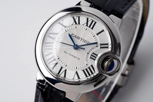CARTIER BALLON BLEU 33MM AUTOMATIC WHITE DIAL LEATHER 2021