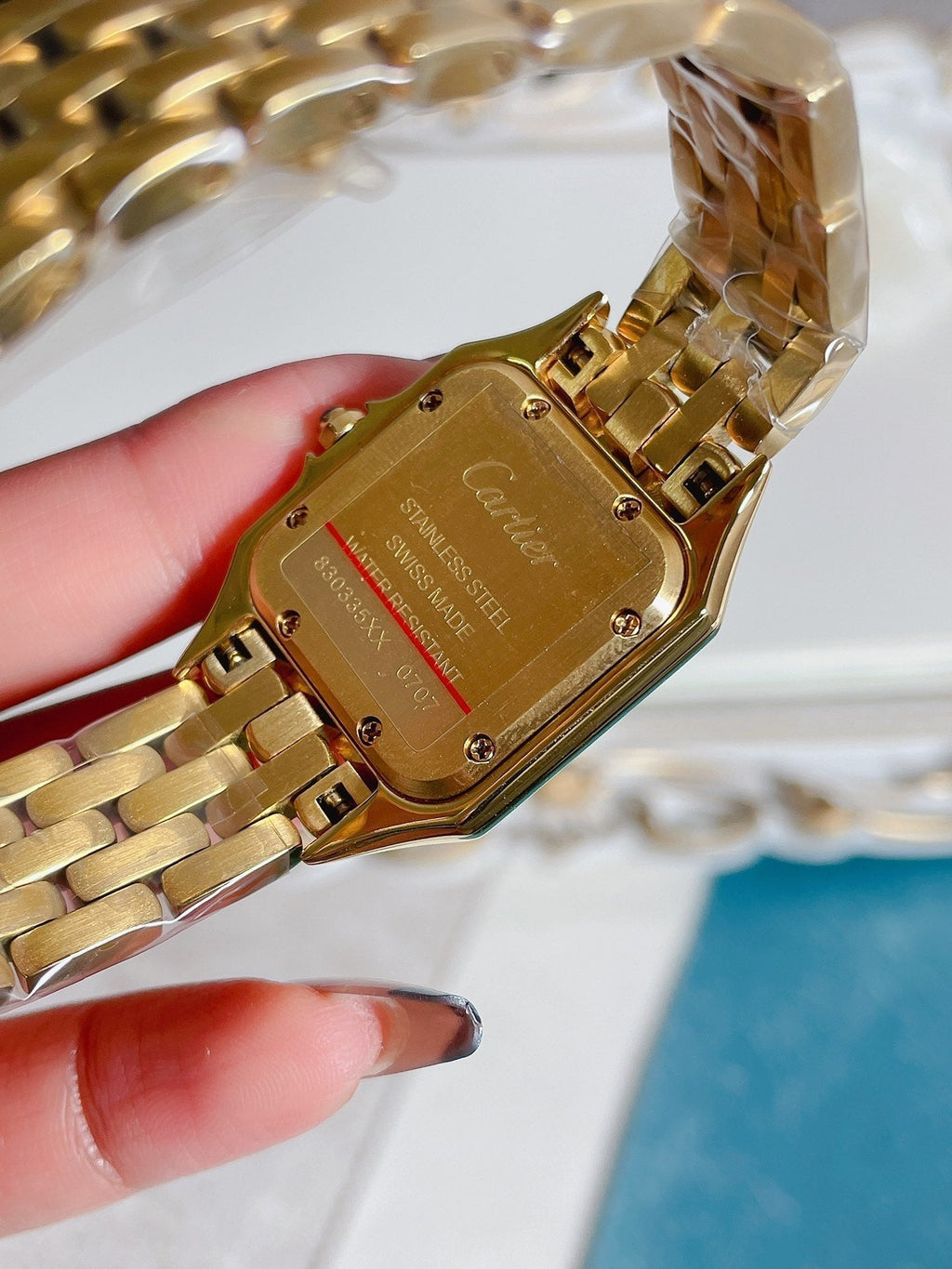 CARTIER PANTHERE 27MM QUARTZ ROSE GOLD DIAMOND BEZEL