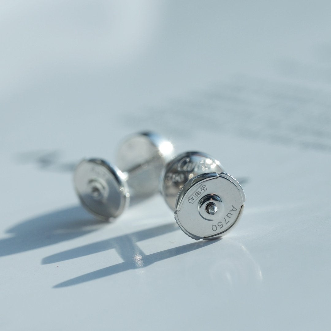 CARTIER LOVE EARRINGS SILVER 10MM