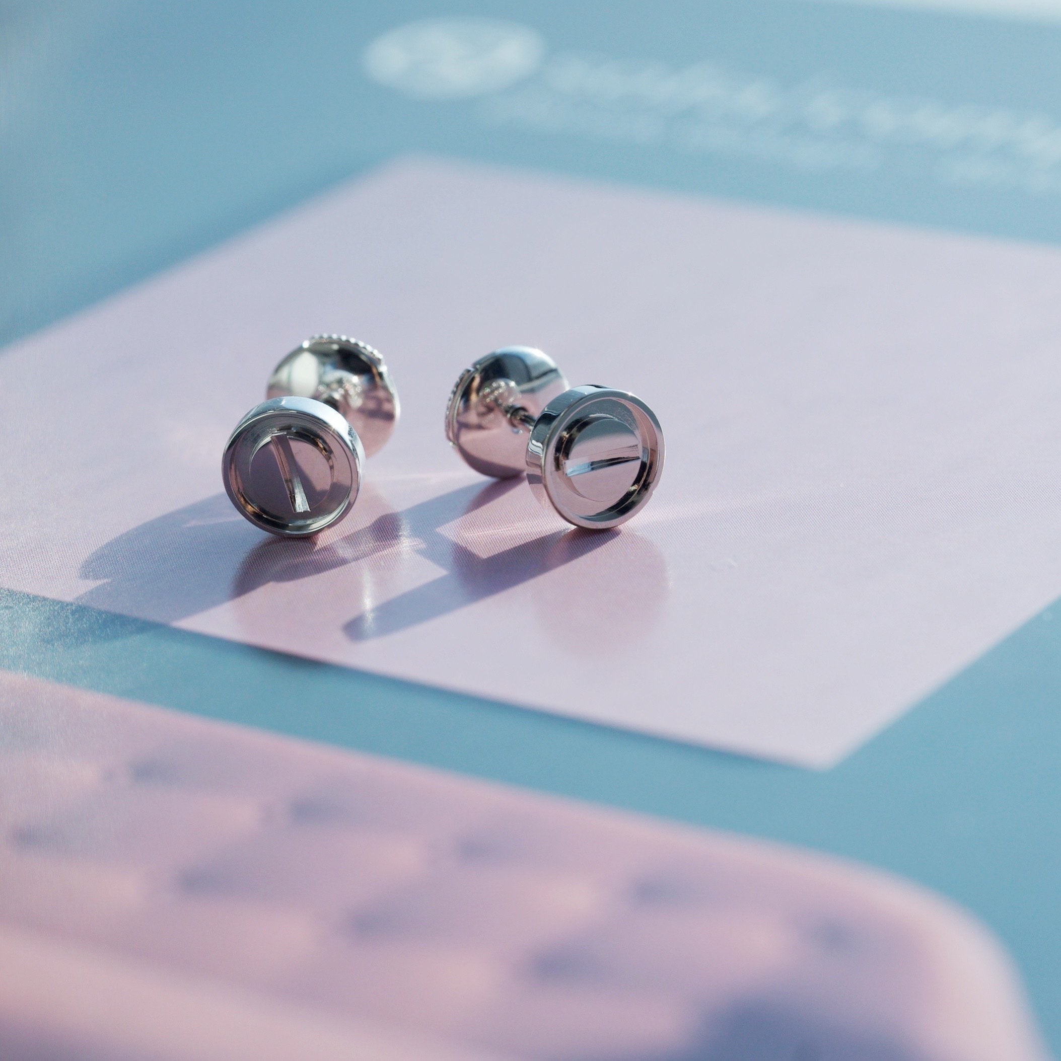 CARTIER LOVE EARRINGS SILVER 10MM