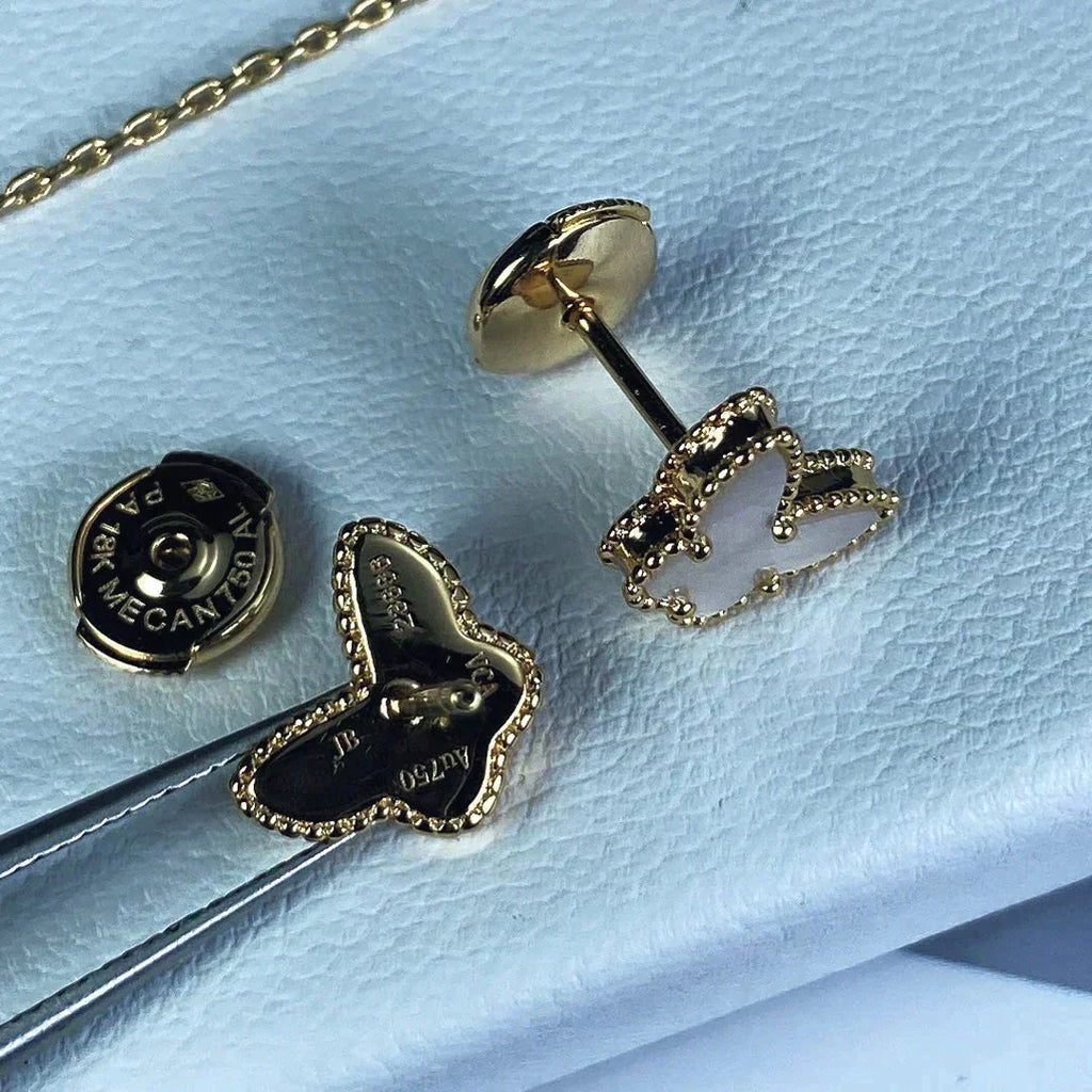 VCA SWEET BUTTERFLY MOP EARSTUDS