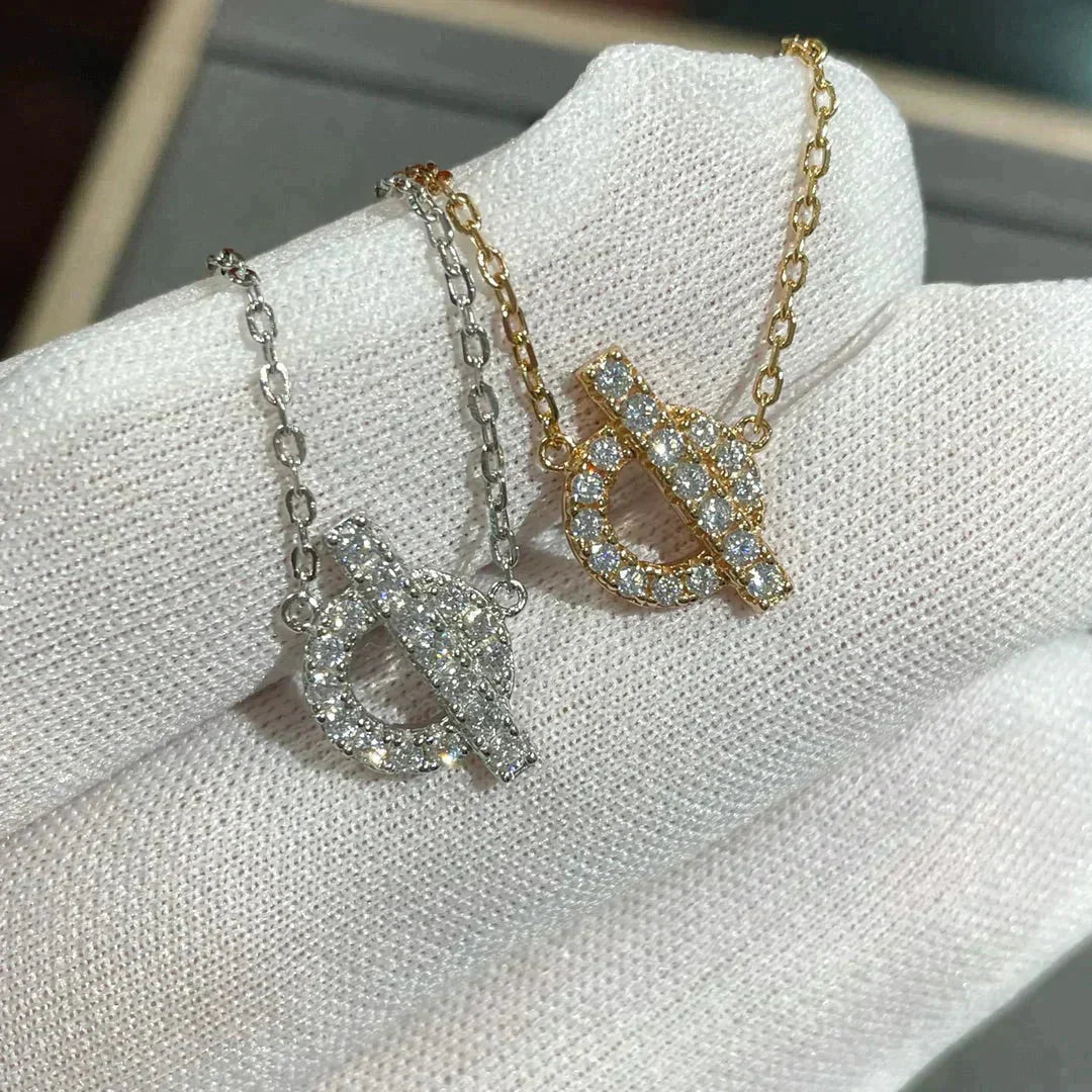 HERMES ECHAPEE NECKLACE DIAMOND