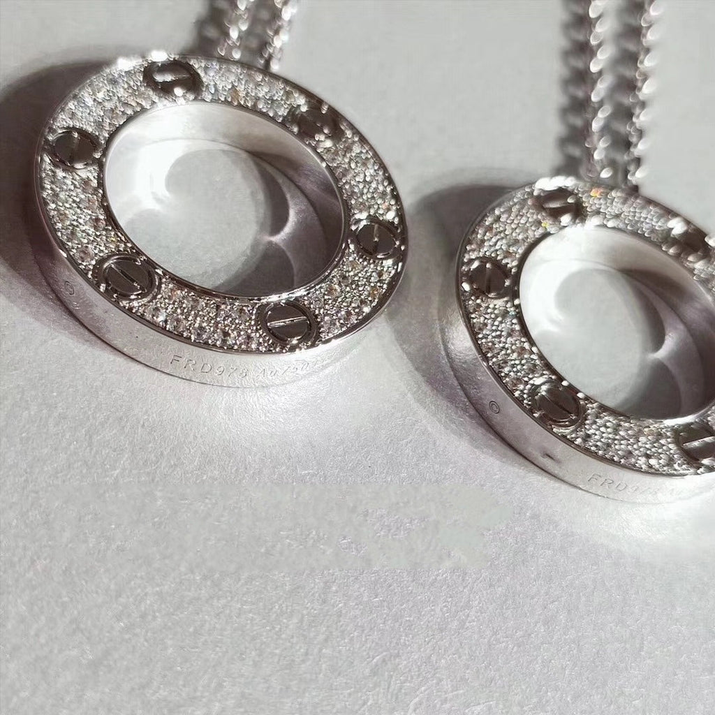 CARTIER LOVE NECKLACE ADJUSTABLE SILVER