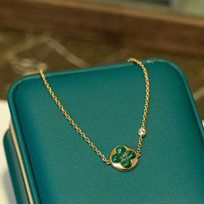 LOUIS VUITTON SUN MALACHITE 1 DIAMOND PINK GOLD BRACELET